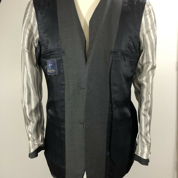 Brooks Brothers Fitzgerald Blazer 42L Gray Stripe - Picture 4 of 8